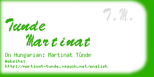 tunde martinat business card